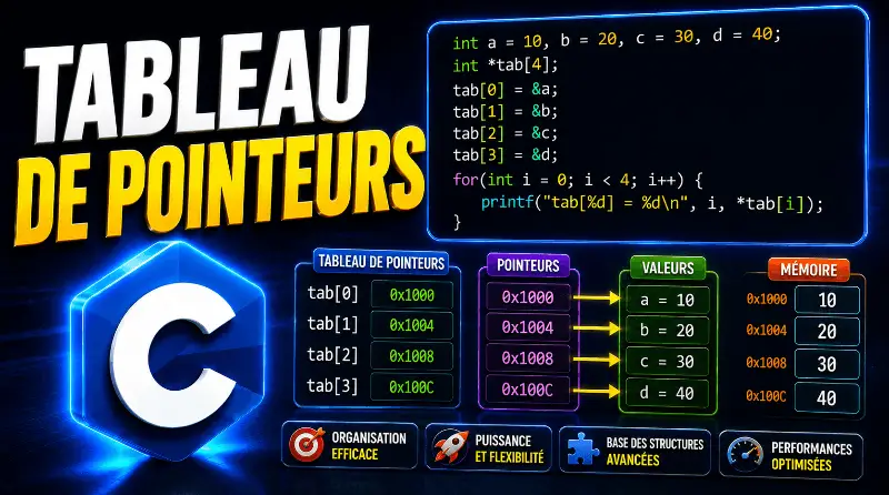 programmation-en-c-tableau-de-pointeurs