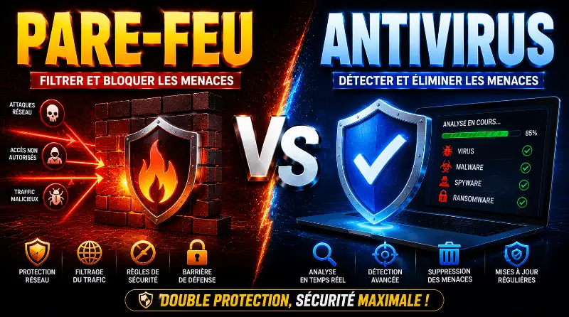 difference-entre-le-pare-feu-et-lantivirus