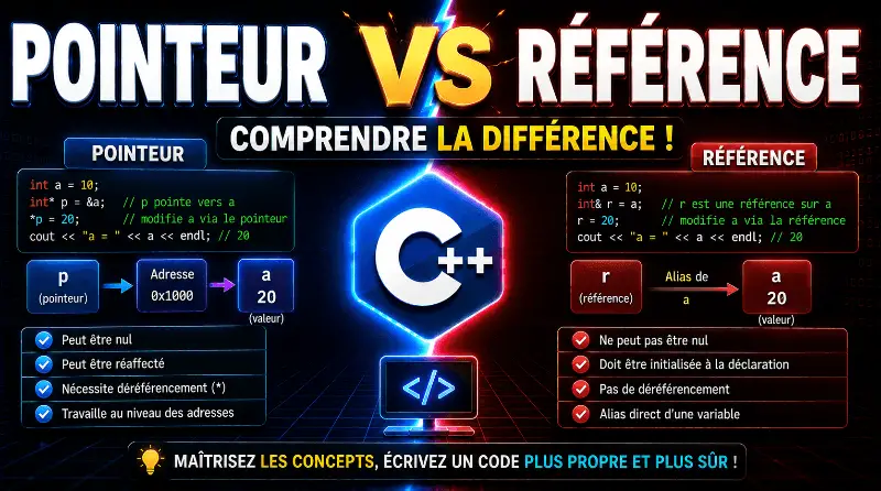 difference-entre-pointeur-et-reference
