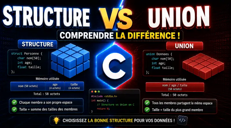 difference-entre-structure-et-union-en-c