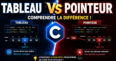 difference-entre-tableau-et-pointeur