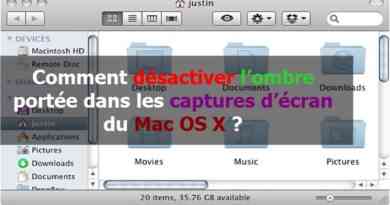 Comment d_sactiver l'ombre port_e dans les captures d'_cran Mac OS X