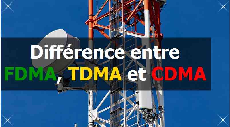 Différence entre FDMA, TDMA et CDMA