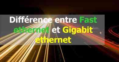 Différence entre Fast ethernet et Gigabit ethernet