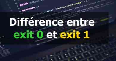 Différence entre exit 0 et exit 1
