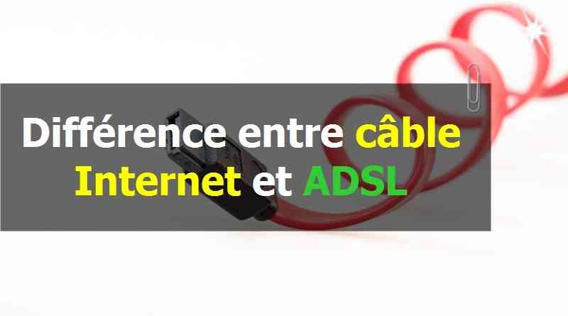 Différence entre le câble Internet et l'ADSL