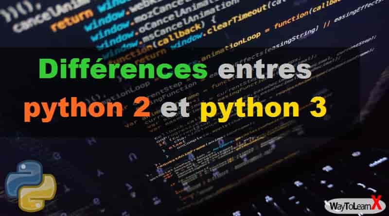 Différences entres python 2 et python 3