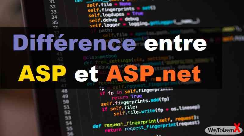 Différence entre ASP et ASP.net