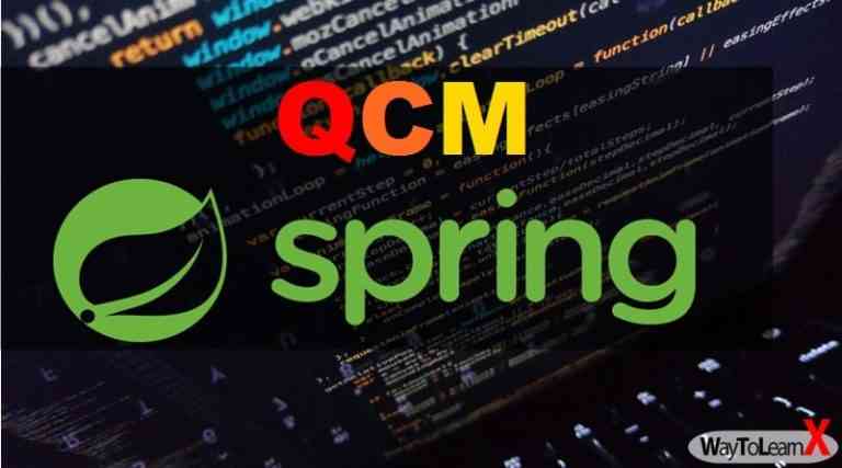 QCM Framework Spring - Partie 1 - WayToLearnX