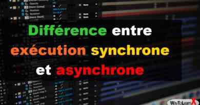 Différence entre une exécution synchrone et asynchrone