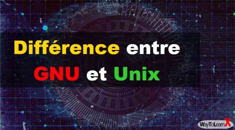 Différence entre GNU et Unix - WayToLearnX