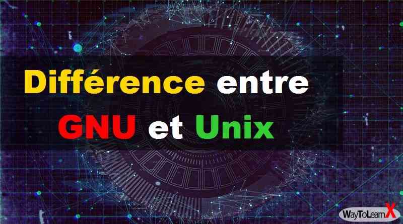 Différence entre GNU et Unix - WayToLearnX