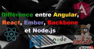 Différence entre Angular, React, Ember, Backbone et Node.js