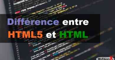 Différence entre HTML5 et HTML