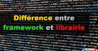 Différence entre framework et librairie