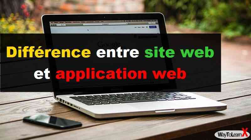 Différence entre site web et application web