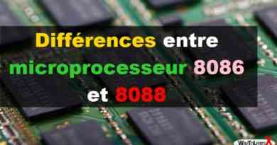 Différences entre microprocesseur 8086 et 8088