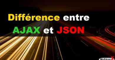 Différence entre AJAX et JSON