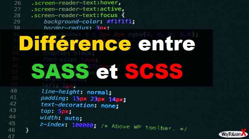 Différence entre SASS et SCSS