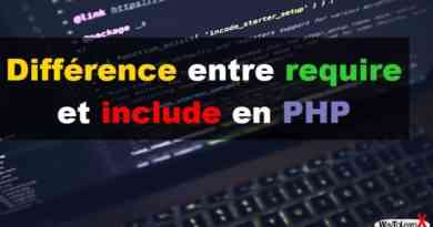 Différence entre require et include en PHP