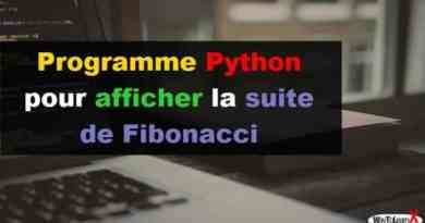 Programme Python pour afficher la suite de Fibonacci