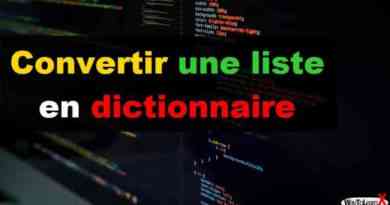 Programme Python pour convertir une liste en dictionnaire