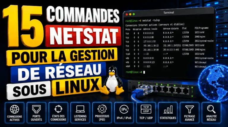 15 commandes Netstat pour la gestion de réseau sous Linux - WayToLearnX