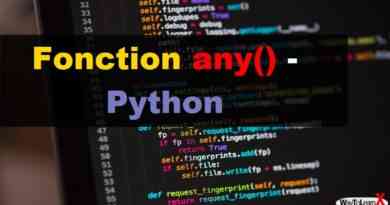 Fonction any() – Python