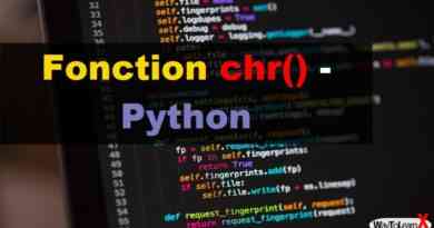 Fonction chr() – Python