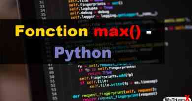 Fonction max() – Python