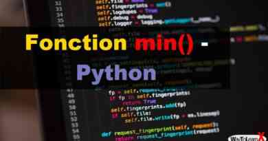 Fonction min() - Python