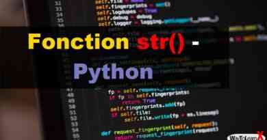 Fonction str() – Python