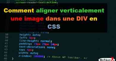 Comment aligner verticalement une image dans une DIV en CSS