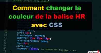 Comment changer la couleur de la balise HR avec CSS