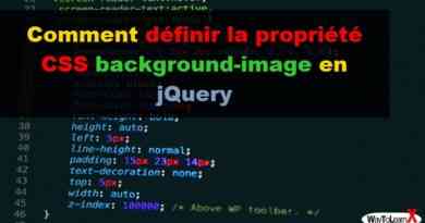 Comment définir la propriété CSS background-image en jQuery