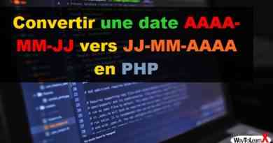 Convertir une date AAAA-MM-JJ vers JJ-MM-AAAA en PHP