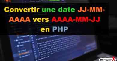 Convertir une date JJ-MM-AAAA vers AAAA-MM-JJ en PHP