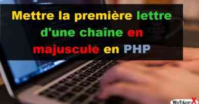 Mettre la première lettre d'une chaîne en majuscule en PHP