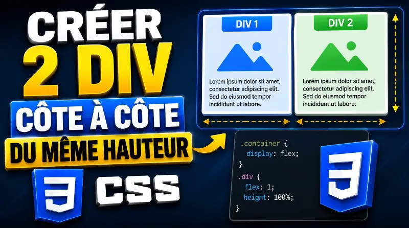 comment-creer-deux-div-cote-a-cote-de-la-meme-hauteur-en-css