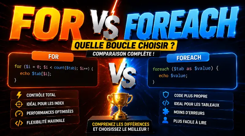 difference-entre-for-et-foreach-en-php