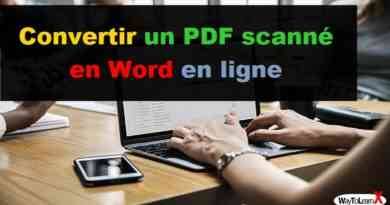 Convertir un PDF scanné en Word en ligne