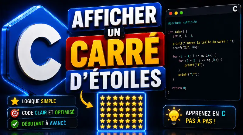 afficher-un-carre-detoiles-en-langage-c