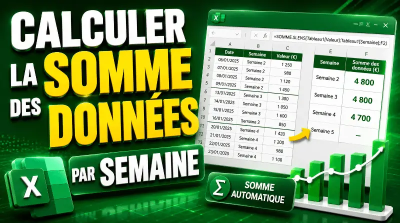 calculer-la-somme-des-donnees-par-semaine-excel
