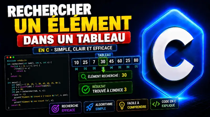 rechercher-un-element-dans-un-tableau-en-c