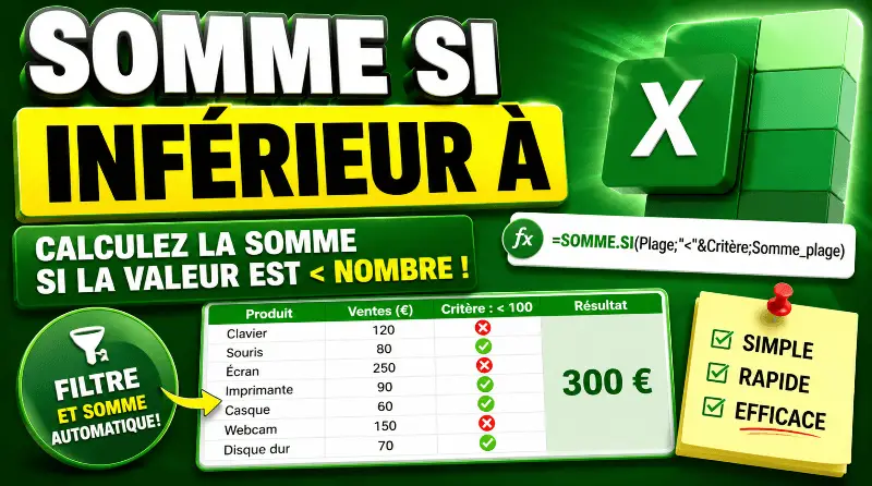 somme-si-inferieur-a-excel