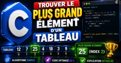 trouver-le-plus-grand-element-dun-tableau-en-c