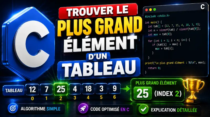 trouver-le-plus-grand-element-dun-tableau-en-c