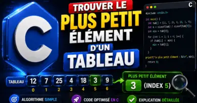 trouver-le-plus-petit-element-dun-tableau-en-c