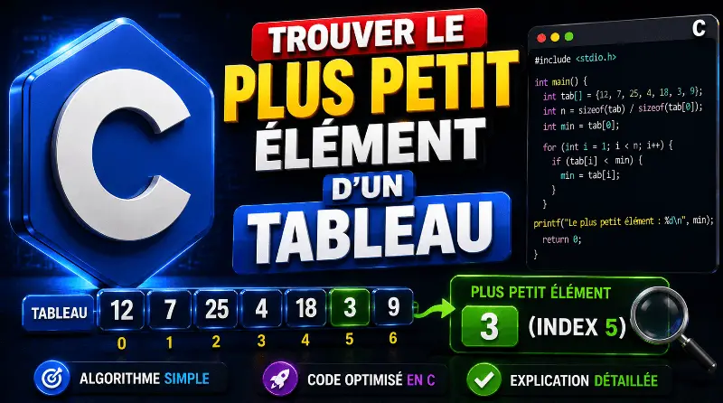 trouver-le-plus-petit-element-dun-tableau-en-c