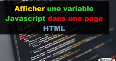 Afficher une variable Javascript dans une page HTML